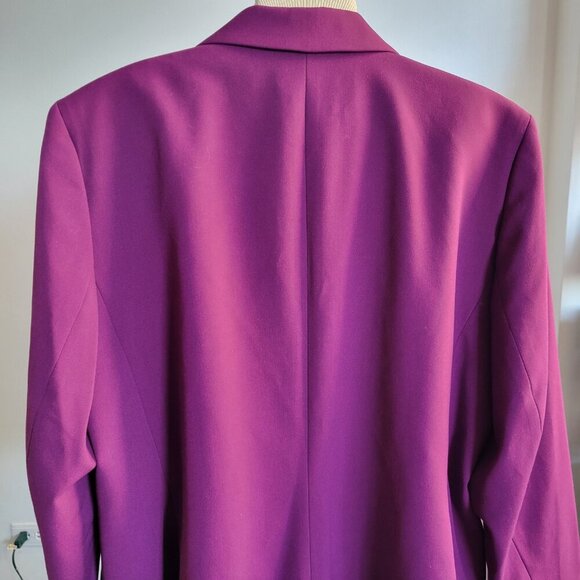 Bar III Women's Plum Compression Faux Double-Breasted Blazer (Size: 2X) - Picture 11 of 16
